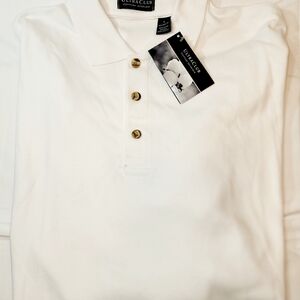 Ultra Club Men's White Polo Shirt Size Large NWT